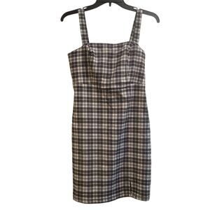 Hollister‎ Plaid mini dress advanced stretch size small Academia grunge 70s Twee